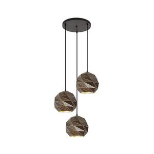 PND-2424-3S-GR+GD - Luster na lanku PALERMO 3xE27/40W/230V PND-2424-3S-GR+GD vyobraziť