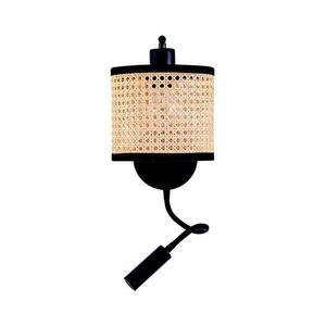 Zam 20355 - LED Nástenná lampa 1xE27/40W + LED/3W/230V ratan 20355 vyobraziť