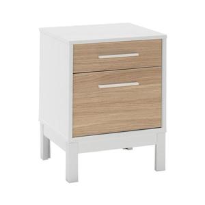 Adore Furniture Nočný stolík 60x45 cm biela/hnedá 479ADR1739 vyobraziť