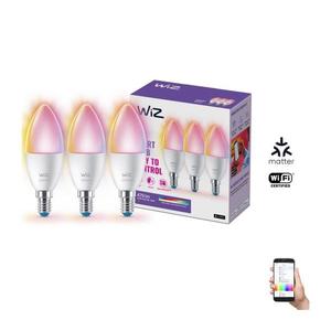 SADA 3xLED RGBW Stmievateľná žiarovka C37 E14/4, 9W/230V 2200-6500K CRI90 Wi-Fi-WiZ 8720169075672 vyobraziť