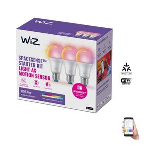 SADA 3x LED RGBW Stmievateľná žiarovka A60 E27/8, 8W/230V 2200-6500K Wi-Fi - WiZ 8720169075610 vyobraziť