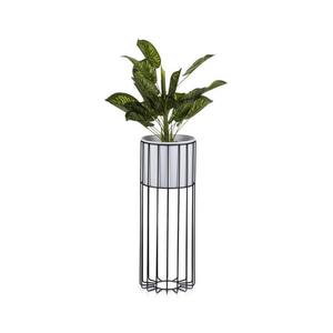 HowHomely Kovový kvetináč LOFT 55x20 cm čierna/biela HH-ML-02-BW vyobraziť