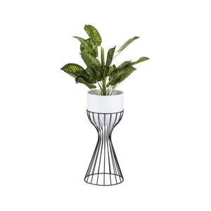 HowHomely Kovový kvetináč LOFT 46x20 cm čierna/biela HH-ML-07-BW vyobraziť