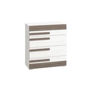Konsimo Sp. z o.o. Sp. k. Komoda SARPA 96x86 cm biela/hnedá 11068.08.151 vyobraziť
