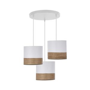 Luster na lanku BIANCO 3xE27/40W/230V biela/hnedá 33-17574 vyobraziť