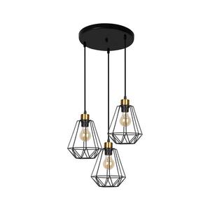 Luster na lanku PRIMO 3xE27/60W/230V čierna/zlatá 33-06172 vyobraziť