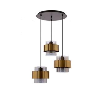 Luster na lanku SPIEGA 3xE27/60W/230V zlatá/čierna 33-09500 vyobraziť