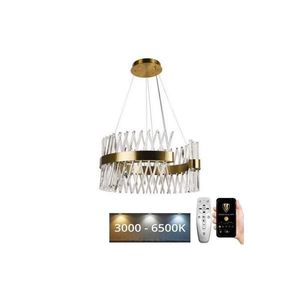 LED Stmievateľný luster na lanku LED/130W/230V 3000-6500K zlatá + diaľkové ovládanie J6304/C vyobraziť