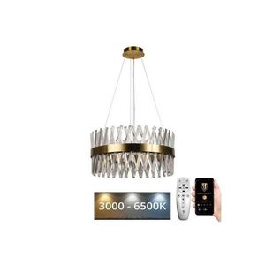 LED Stmievateľný luster na lanku LED/80W/230V 3000-6500K zlatá + diaľkové ovládanie J6308/C vyobraziť