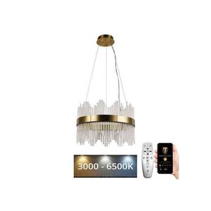 LED Stmievateľný luster na lanku LED/70W/230V 3000-6500K zlatá + diaľkové ovládanie J6313/C vyobraziť
