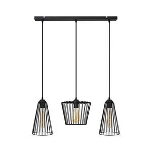 Luster na lanku TORRI 3xE27/15W/230V čierna W-L 1344/3 BK-B MIX vyobraziť