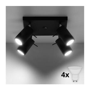 Brilagi - LED Bodové svietidlo ASMUS 4xGU10/7W/230V čierna BR.0094 vyobraziť