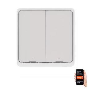 Vypínač 2-tlačidlový GoSmart 1xCR2430 Tuya biela H5012 vyobraziť