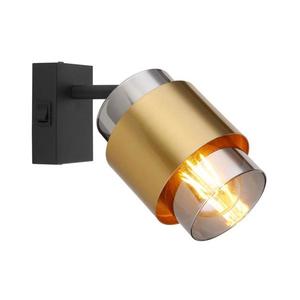 Globo 15560-1 - Nástenné bodové svietidlo MILLEY 1xE27/40W/230V čierna/mosadz 15560-1 vyobraziť