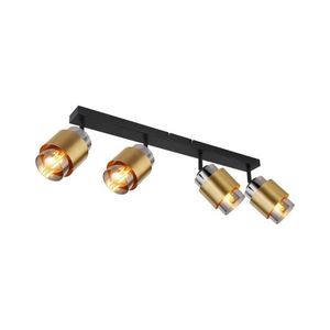 Globo 15560-4 - Bodové svietidlo MILLEY 4xE27/40W/230V čierna/mosadz 15560-4 vyobraziť