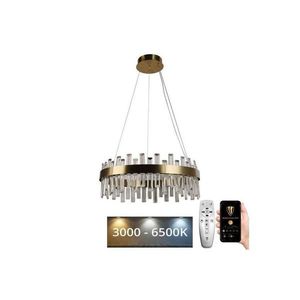 LED Stmievateľný krištáľový luster na lanku LED/80W/230V + diaľkové ovládanie J6342/C vyobraziť