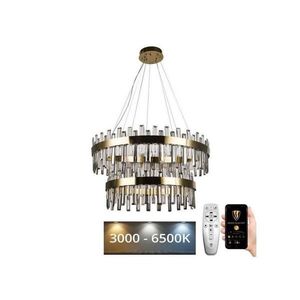 LED Stmievateľný krištáľový luster na lanku LED/190W/230V + diaľkové ovládanie J6343/C vyobraziť