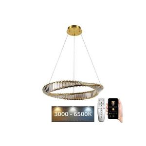 LED Stmievateľný krištáľový luster na lanku LED/40W/230V + diaľkové ovládanie J6349/GCH vyobraziť