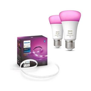SADA -LED RGBW Stmievateľný pásik Philips Hue 2m 20W/230V + 2x LED Žiarovka E27/9W P3716 + P4647 vyobraziť