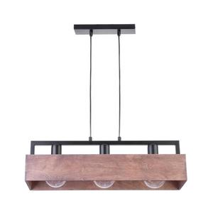 Luster na lanku DAKOTA 3xE27/60W/230V drevo/čierna 31746 vyobraziť