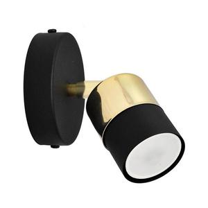 LED Nástenné bodové svietidlo TUBSSON 1xGU10/4, 8W/230V čierna/zlatá R-KM 1166/1 BK+GO vyobraziť