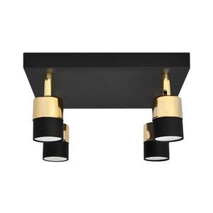 LED Bodové svietidlo TUBSSON 4xGU10/4, 8W/230V čierna/zlatá R-KWD 1166/4 BK+GO vyobraziť