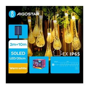 B.V. - LED Solárna dekoračná reťaz 50xLED/8 funkcií 12m IP65 teplá biela B10201JF1 vyobraziť