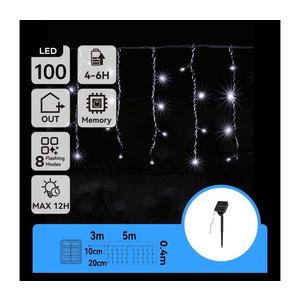 B.V. - LED Solárna vianočná reťaz 100xLED/8 funkcií 8x0, 4m IP65 studená biela B10201JF8 vyobraziť