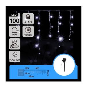 B.V. - LED Solárna vianočná reťaz 100xLED/8 funkcií 8x0, 6m IP65 studená biela B10201JG1 vyobraziť