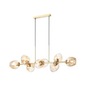 Redo 01-2621 - Luster na lanku PIERCE 8xE27/42W/230V zlatá/dymová 01-2621 vyobraziť