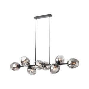 Redo 01-2622 - Luster na lanku PIERCE 8xE27/42W/230V čierna/dymová 01-2622 vyobraziť