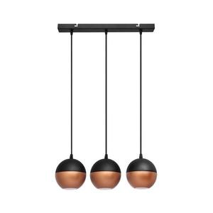 LED Luster na lanku MIDWAY 3xGU10/4, 8W/230V čierna/medená W-L 1804/3 BK-B+BR vyobraziť