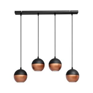 LED Luster na lanku MIDWAY 4xGU10/4, 8W/230V čierna/medená W-LC 1804/4 BK-B+BR vyobraziť