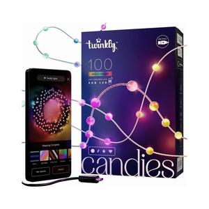 Twinkly TWKP100RGB-T - LED RGB Stmievateľná vianočná reťaz 100xLED 8 m USB Wi-Fi TWKP100RGB-T vyobraziť