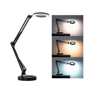 Brilagi - LED Stmievateľná stolná lampa s lupou LED/12W/5V 3000/4200/6000K čierna BRI007 vyobraziť