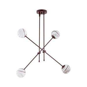 Argon 1842 - Luster na tyči ABSOS 4xE14/7W/230V alabaster hnedá 1842 vyobraziť