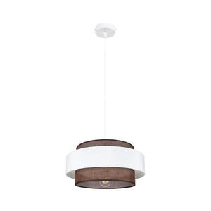 HEXE Luster na lanku CORSA 1xE27/60W/230V biela/hnedá 0544 vyobraziť