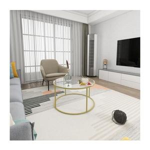 Konferenčný stolík BERLIN 80x45 cm zlatá/číra 706CLN1136 vyobraziť