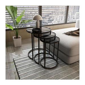 SADA 3x Odkladací stolík ALYA pr. 34/42/50 cm čierna 706CLN1152 vyobraziť