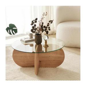 Konferenčný stolík BUBBLE 35x75 cm hnedá/číra 552NOS2269 vyobraziť