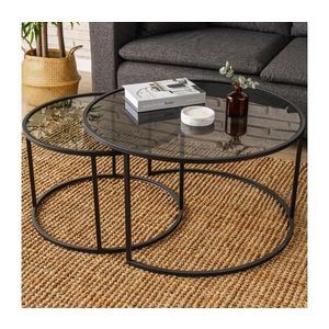 SADA 2x Konferenčný stolík TOKYO pr. 60/80 cm čierna 706CLN1141 vyobraziť