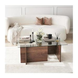 Konferenčný stolík ESCAPE 40x105 cm hnedá/číra 552NOS2244 vyobraziť