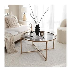 Konferenčný stolík SLNKO 40x83 cm zlatá/číra 552NOS2221 vyobraziť