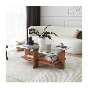 Konferenčný stolík BABYLON 40x105 cm hnedá/číra 552NOS1435 vyobraziť