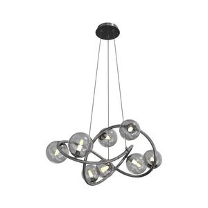 Wofi 7014-805 - LED Luster na lanku NANCY 8xG9/3, 5W/230V čierna/chróm 7014-805 vyobraziť