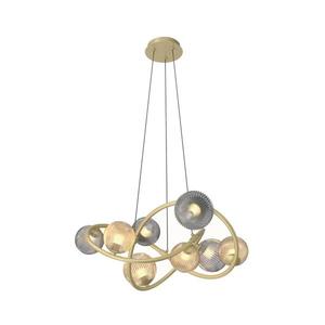 Wofi 7015-804 - LED Luster na lanku METZ 8xG9/3, 5W/230V zlatá/šedá 7015-804 vyobraziť