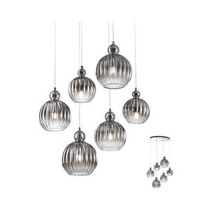 Redo 01-2069 - Luster na lanku PLUMEN 6xE14/42W/230V šedá 01-2069 vyobraziť