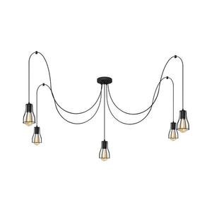 Luster na lanku TUBE LONG 5xE27/10W/230V čierna W-KMD 1924/5K BK vyobraziť