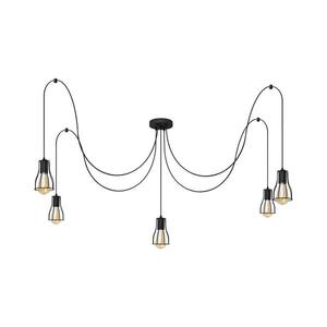 Luster na lanku TUBE 5xE27/15W/230V pavúk čierna W-KM 1924/5K BK vyobraziť