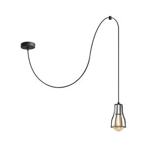 Luster na lanku TUBE LONG 1xE27/15W/230V čierna/chróm W-KMD 1924/1K BK+CH+BK vyobraziť